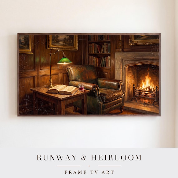 Fireside Chair Samsung Frame TV Art — view 5