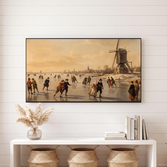 Ice Skaters Samsung Frame TV Art — view 6