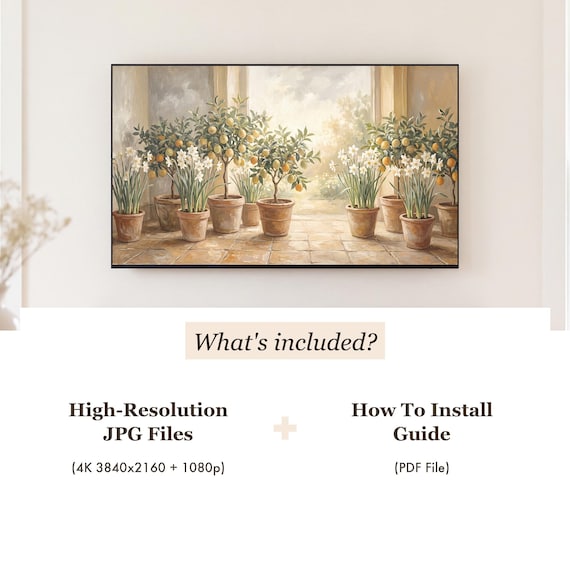 Citrus and Paperwhites Samsung Frame TV Art — view 4