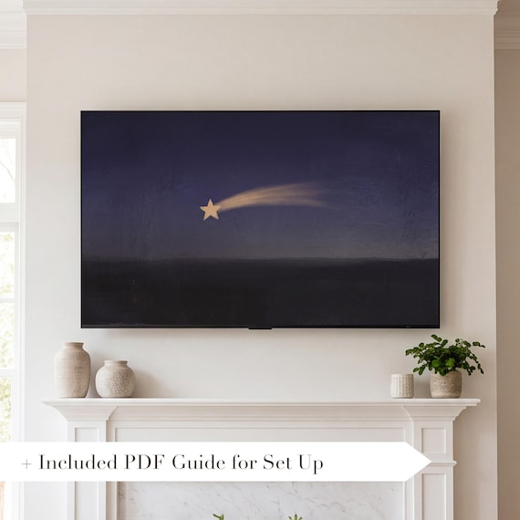 Star with Comet Tail Samsung Frame TV Art — view 2