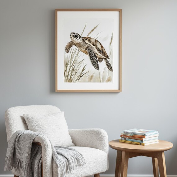 Sea Turtle Nursery Wall Art — view 3