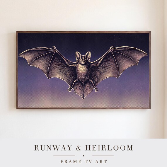 Telegraph Line Bats Samsung Frame TV Art — view 5