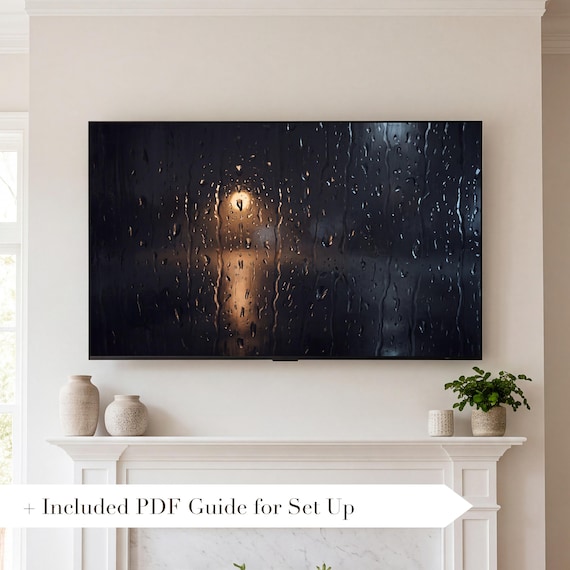 Streetlight Through Rain Samsung Frame TV Art — view 2