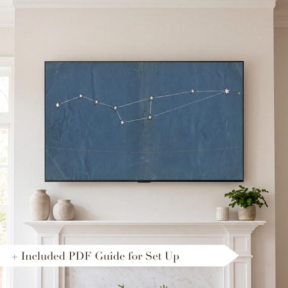 Ursa Major Star Chart Samsung Frame TV Art — view 2