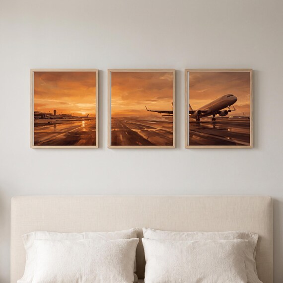 Golden Departure Triptych Set of 3 — view 2