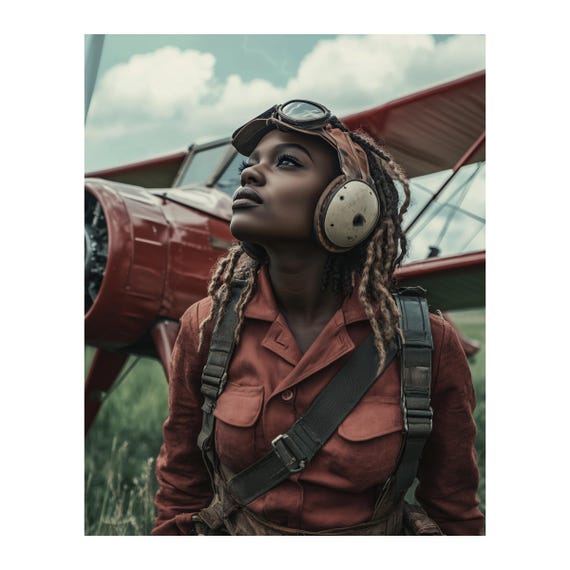 Bessie Coleman Print — aviation wall art print