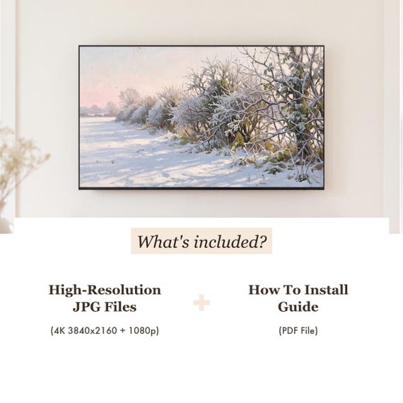 Hoarfrost Hedgerow Samsung Frame TV Art — view 4