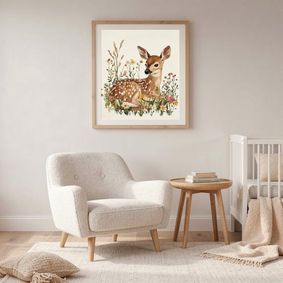 Deer Nursery Wall Art — view 3