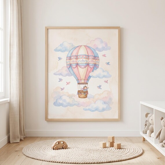 Hot Air Balloon Nursery Wall Art Printable — view 5