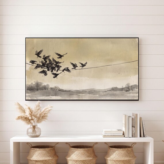 Raven Taking Off Samsung Frame TV Art — view 6