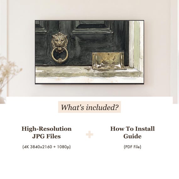 Brass Knocker Samsung Frame TV Art — view 4
