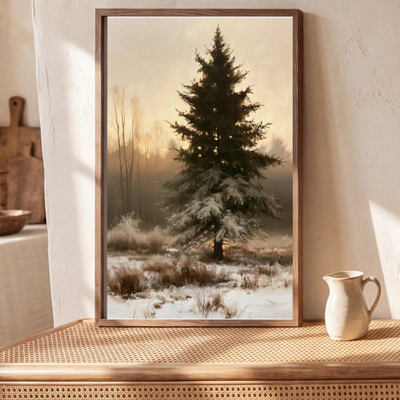 Hoarfrost on Branches Antique Oil Painting — view 5