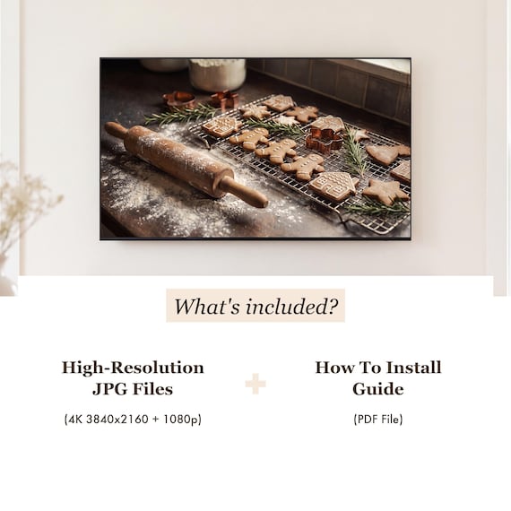 Gingerbread Baking Samsung Frame TV Art — view 4