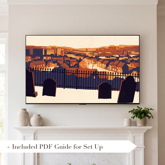 Pumpkin Row Samsung Frame TV Art — view 2