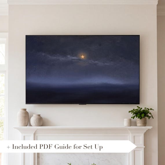 Star Through Thin Cloud Samsung Frame TV Art — view 2