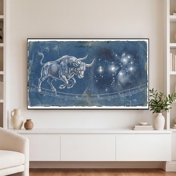 Pleiades Star Chart Samsung Frame TV Art — view 3