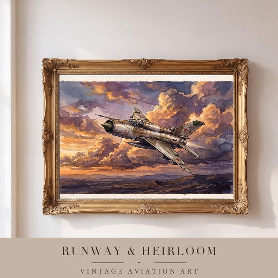 MiG-21 Watercolor Print — view 4