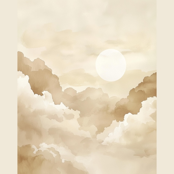 Sun and Clouds Nursery Wall Art