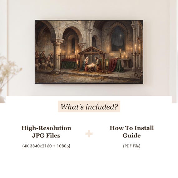 Nativity Scene Samsung Frame TV Art — view 4