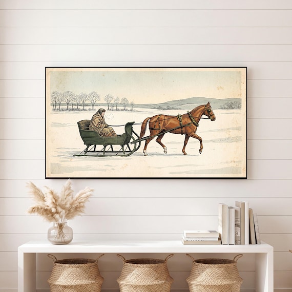 Horse and Cutter Samsung Frame TV Art — view 6