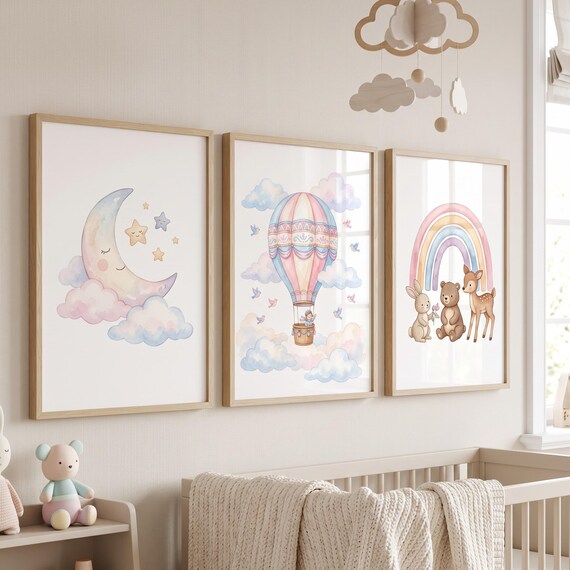 Hot Air Balloon Nursery Wall Art Printable — view 6