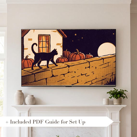 Village Bonfire Samsung Frame TV Art — view 2