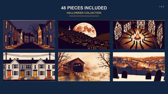 Halloween Samsung Frame TV Art Mega Bundle All 48 Pieces (4K Digital Download) — view 2