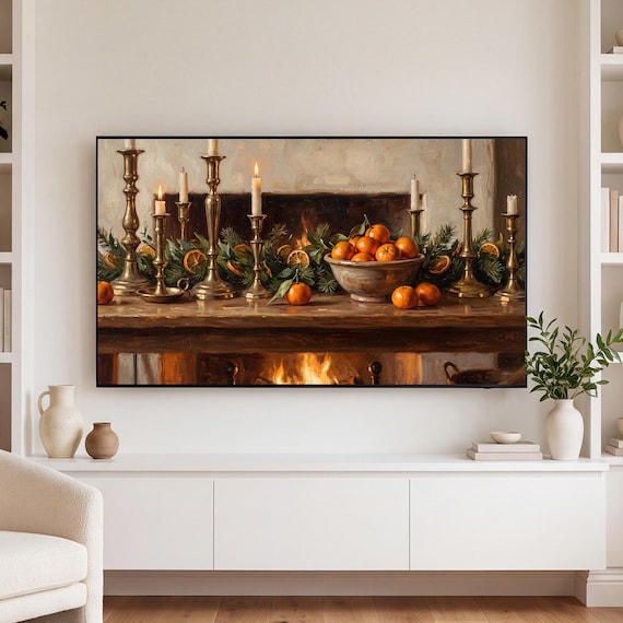Candlesticks and Clementines Samsung Frame TV Art — view 3