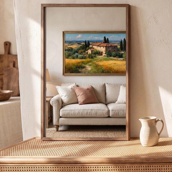 Tuscan Countryside Oil Painting Printable โ view 5