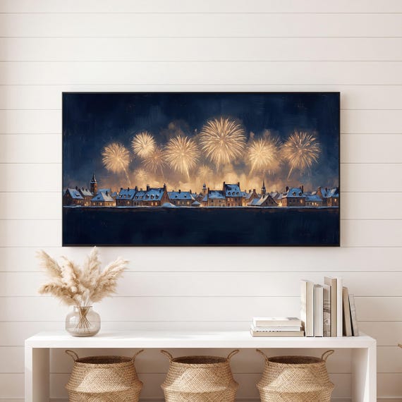 New Years Fireworks Samsung Frame TV Art — view 6