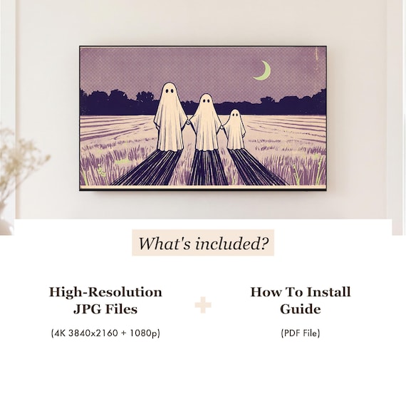 Ghost Halloween Samsung Frame TV Art Bundle of 6 (4K Digital Download) — view 4