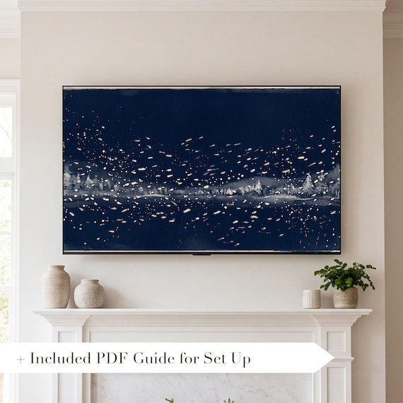Minimalist Snow Samsung Frame TV Art Bundle of 6 — view 2