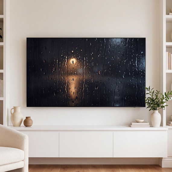 Streetlight Through Rain Samsung Frame TV Art — view 3