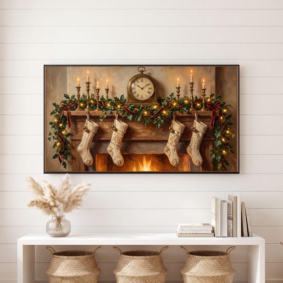 Dressed Mantel Samsung Frame TV Art — view 6