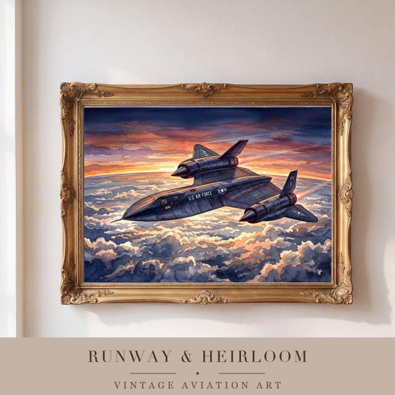 SR-71 Blackbird Watercolor Print — view 5