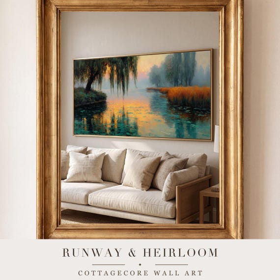Moody Lake Oil Painting Printable โ view 4