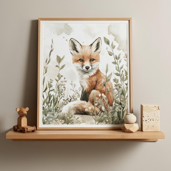 Woodland Fox Nursery Wall Art — view 5