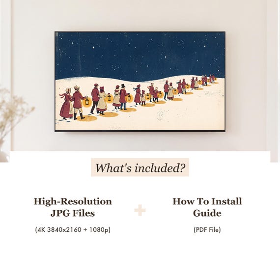 Christmas Carolers Samsung Frame TV Art Bundle of 6 — view 4