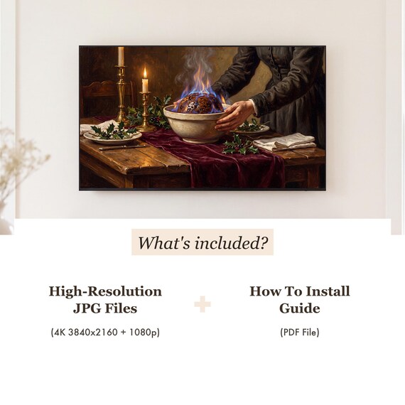 Christmas Pudding Samsung Frame TV Art — view 4