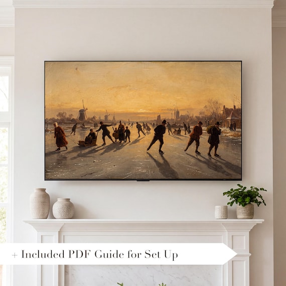 Skaters at Sunset Samsung Frame TV Art — view 2