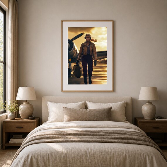 Female Pilot Wall Art — view 3