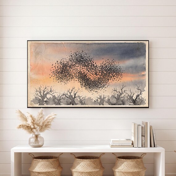 Starling Murmuration Samsung Frame TV Art — view 6