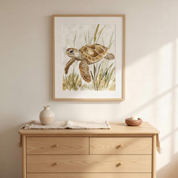 Sea Turtle Ocean Nursery Art