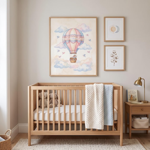 Hot Air Balloon Nursery Wall Art Printable