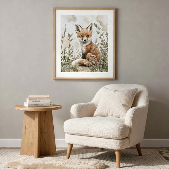 Woodland Fox Nursery Wall Art — view 3