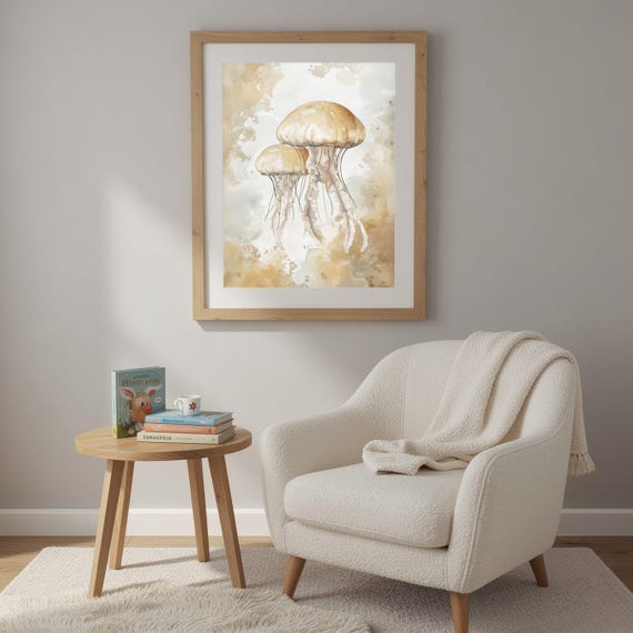 Jellyfish Nursery Wall Art — view 3