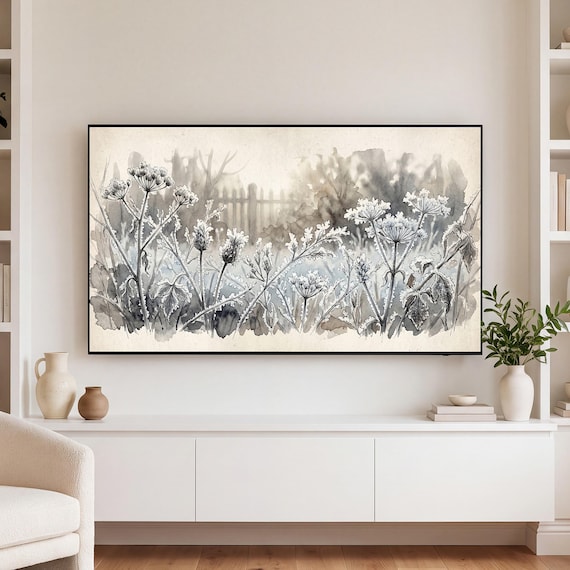 Garden Through Frost Samsung Frame TV Art — view 3