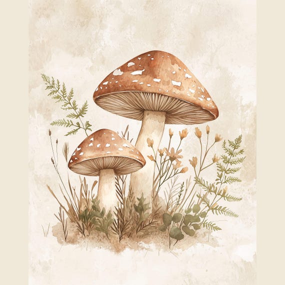 Mushroom Nursery Wall Art