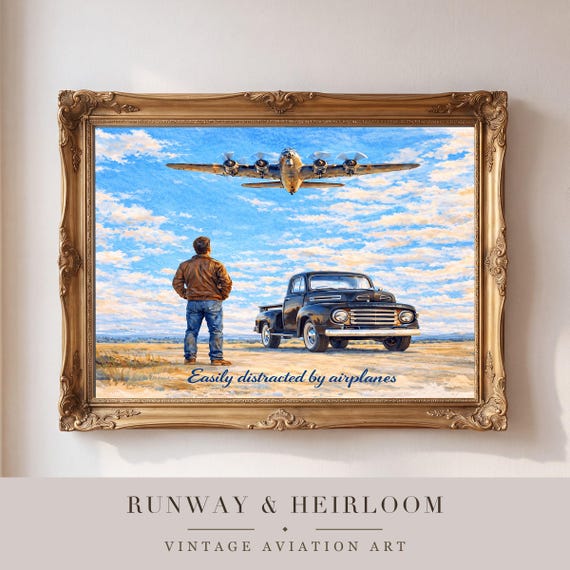 Easily Distracted by Airplanes Print — view 4