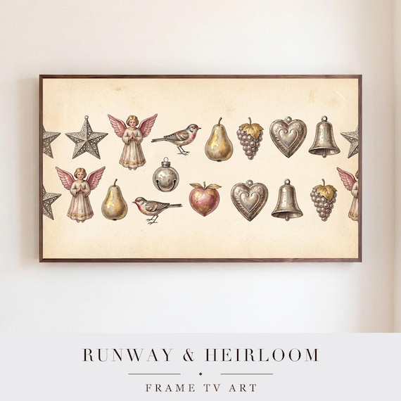 Tin and Cotton Ornaments Samsung Frame TV Art — view 5